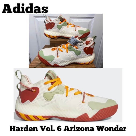 Adidas Harden Vol. 6 Arizona Wonder Basketball Shoes Size New Without Box! - Picture 1 of 8